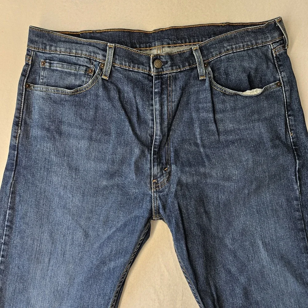 Levis 505 Jeans Mens 40x30 Blue Denim Straight Leg Dark Wash Excellent USED Cond